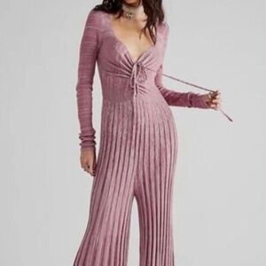 Free People pink jumpsuit
